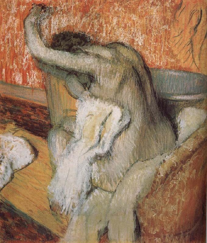 Edgar Degas The lady wiping body after bath china oil painting image